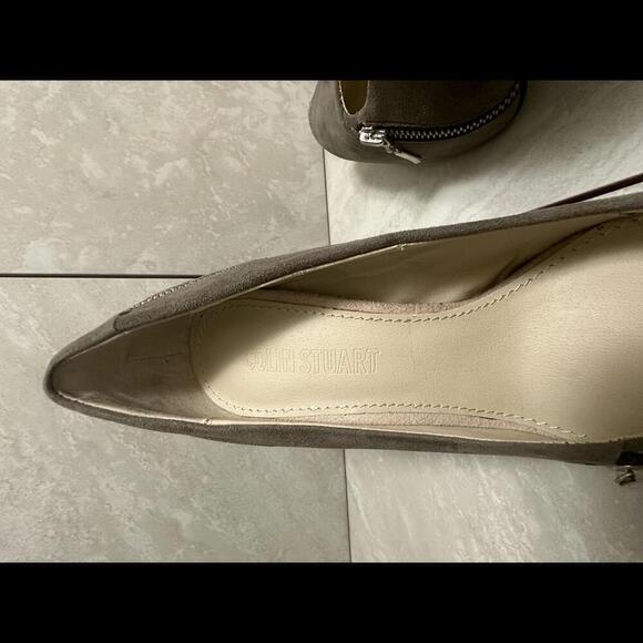 Y2K Colin Stuart grey suede zippered platform stiletto heels - Picture 4 of 5